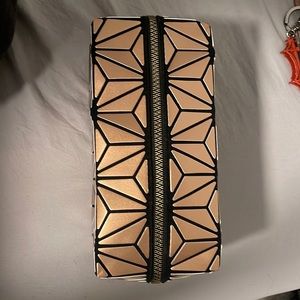 Geometric travel cosmetic bag